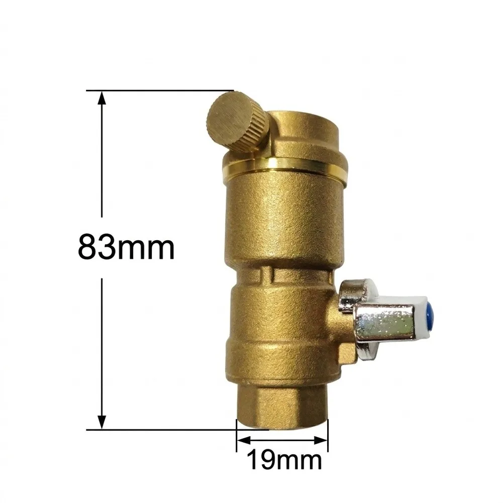 Automatic Bent Air Valve 1/2 3/4 1 Inch Brass Construction For Residential Heating Pipes Efficient Exhaust= And Pressure Control