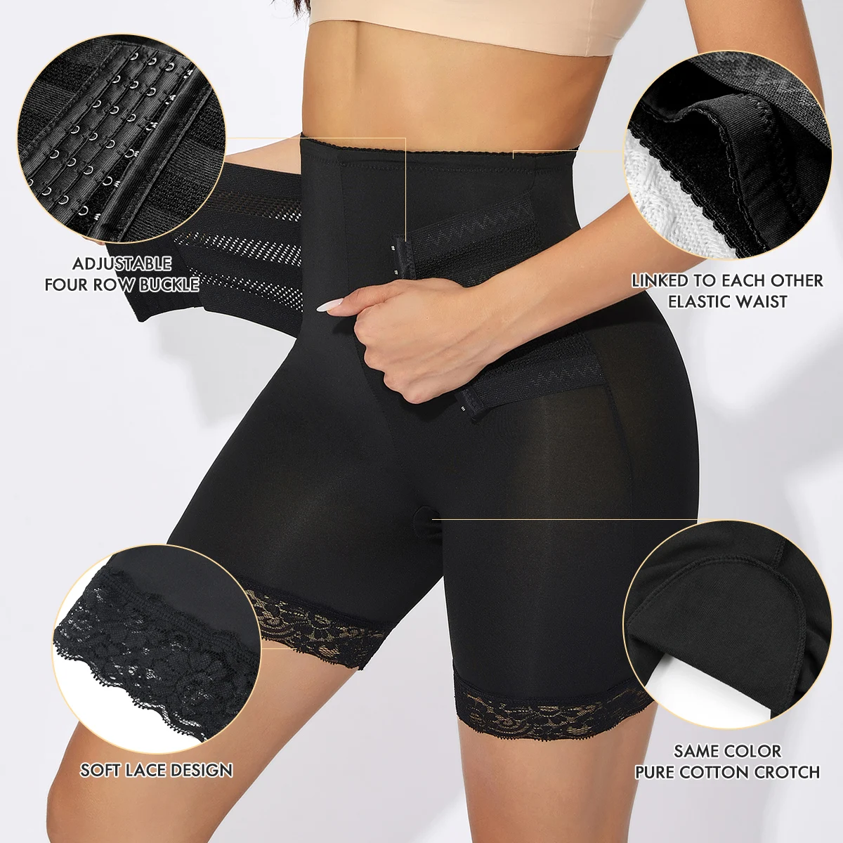 Lace High Waist Tummy Control Shapewear for Women Butt Lifter Panties Corset Body Shaper Girdle Slimming Underwear