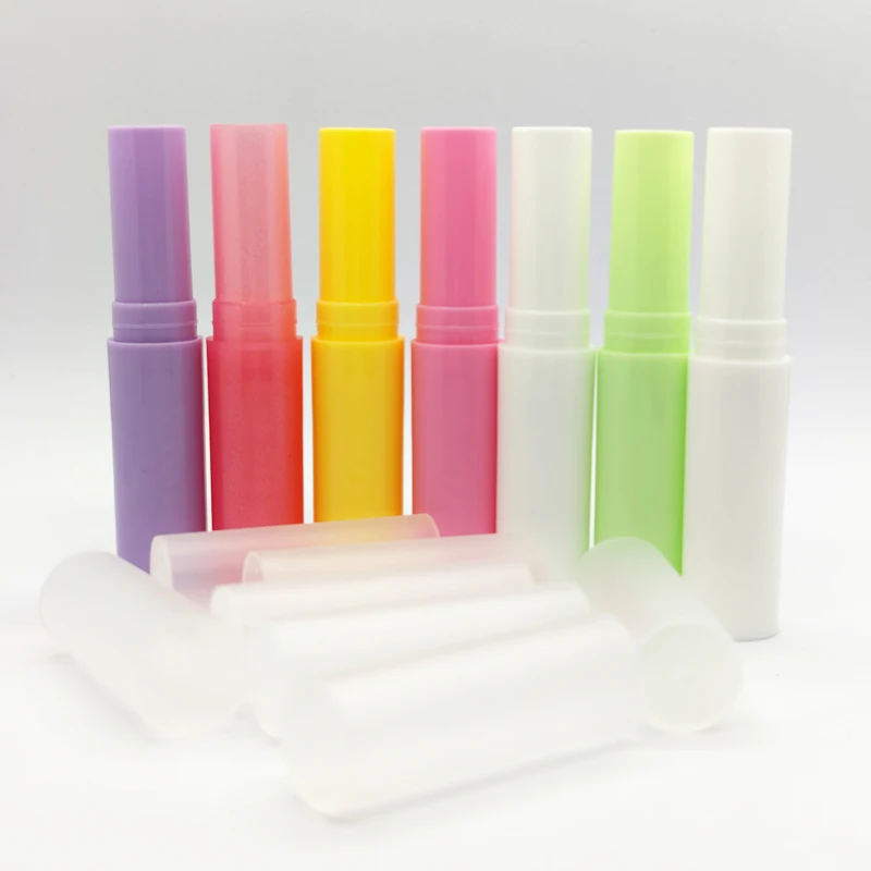 30/50/70pcs 4ml 4g Lip Balm Container With Caps Mini Empty Lip Balm Stick Tube Lipstick Tube Portable Travel Cosmetic Containers