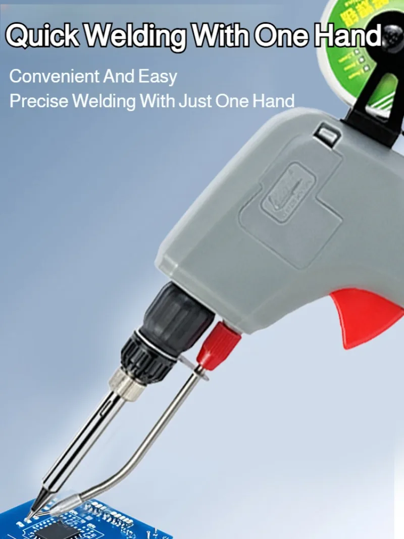 Professional Soldering Iron Kit Automatic Solder Welding Gun Adjustable Temperature Electronics Repair Tool for Electronics, DIY