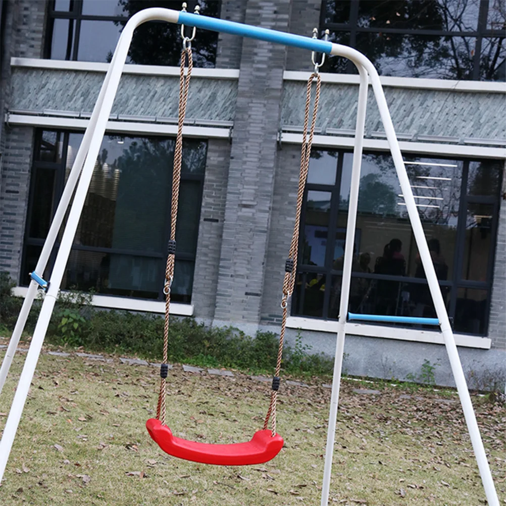 مجموعة واحدة من كرسي معلق أرجوحة خارجي قوي من البلاستيك للأطفال في الفناء الخلفي والحديقة لعبة كرسي معلق متأرجح في الهواء الطلق