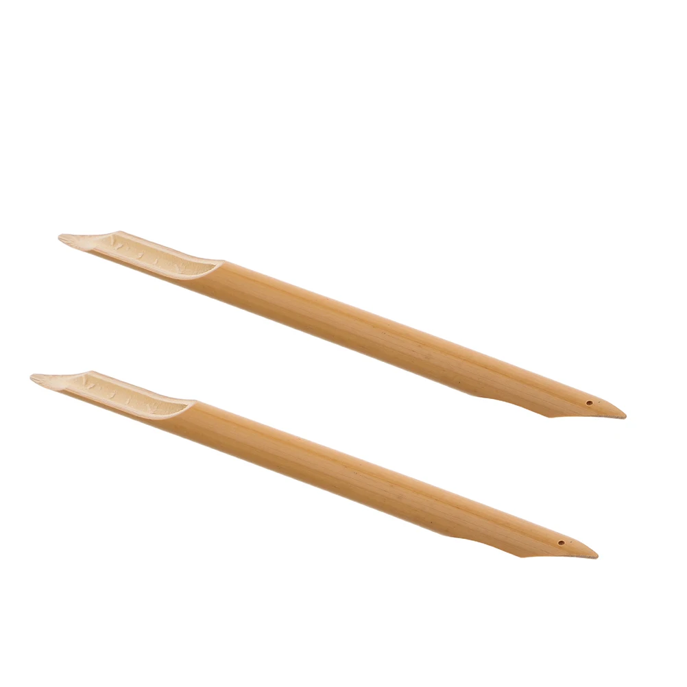 

2 pcs Tibetan Calligraphy Dipped Water Pen Short Hair Beige Broad Handmade Bamboo Dip Pens for Artists Drawing