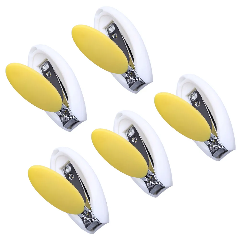 

5Pcs Baby Nail Clippers Newborn Safe Design Ergonomic Handle Stainless Steel Blade Portable Compact Nail Trimmer for Infants