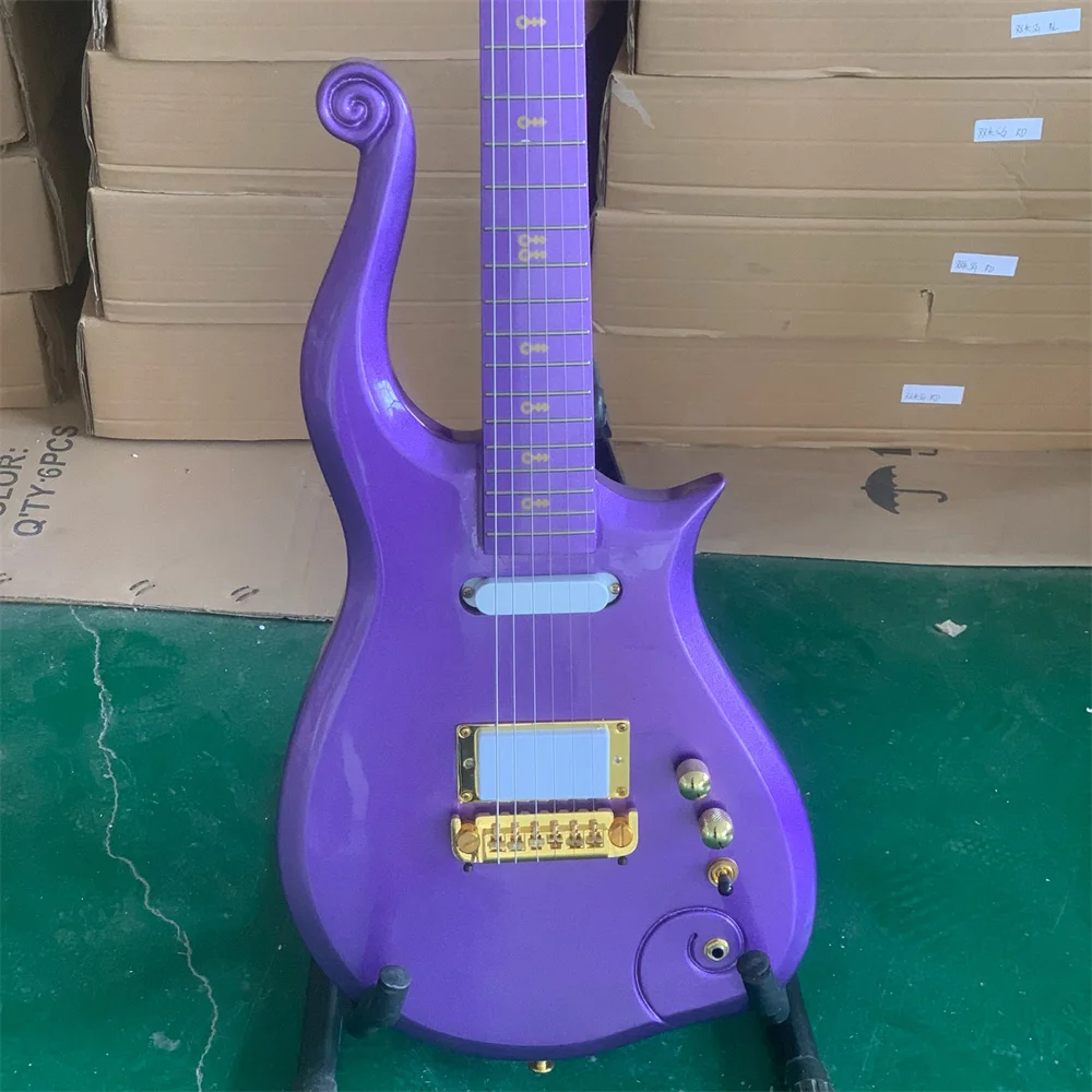 Purple Prince Cloud electric guitar, gold hardware, mahogany xylophone body, available from stock, free shipping now guitars