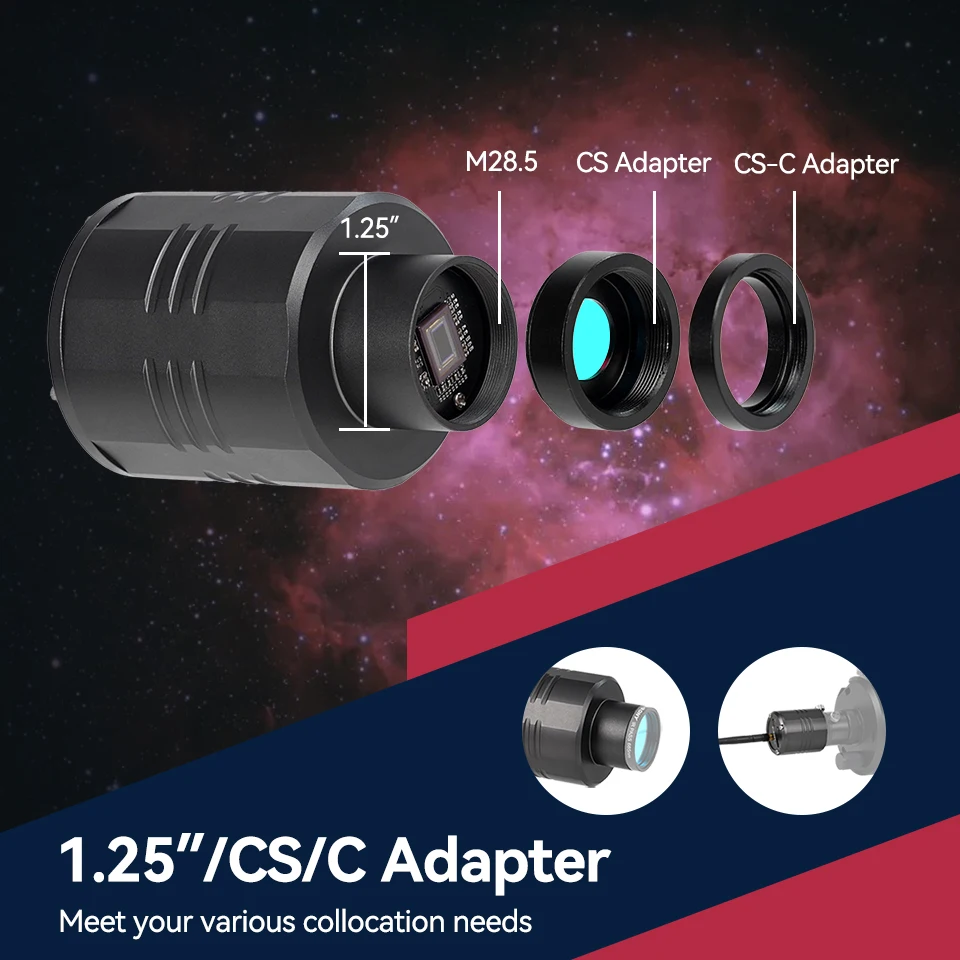 Imagem -04 - Câmera Astronômica Svbony Sc311 Imx662 2.4g Wifi para Fotografia Planetária Astronômica e Fotografia Solar e Lunar Eaa