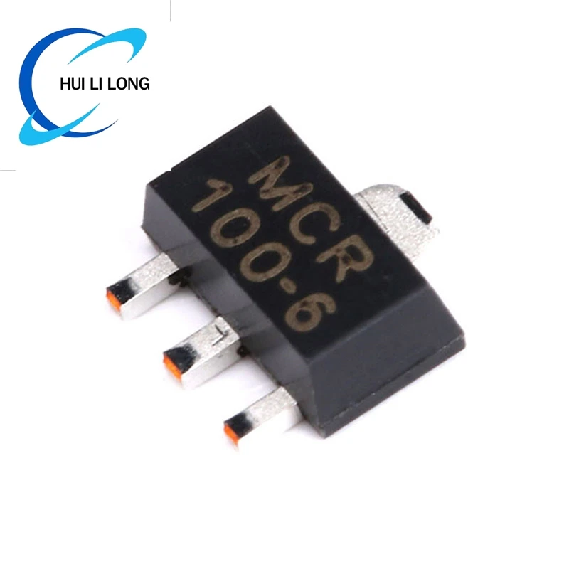 10pcs/lot MCR100 MCR100-6 400V/0.8A MCR100-8 600V SOT-89 MCR 100-6 100-8 Silicon Controlled Rectifier Thyristor Transistors