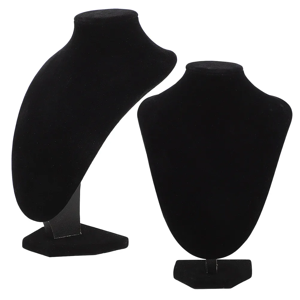 2Pcs Necklace Display Stand Stylish Mannequin Bust Design Ideal for Retail Store Home Jewelry Collection Organization Display