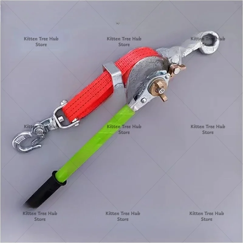 2 Ton 2 Meters Ratchet Hand Puller with Webbing Strap Wire Cable tightener Tightening Tool Crank Puller
