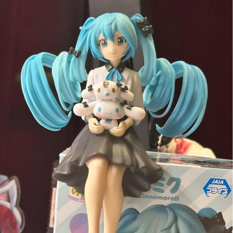 Genuine Sega Hatsune Miku Cinnamoroll Chokonose Premium Anime Peripheral Collectible Models Garage Kit Decorations Toy Gift