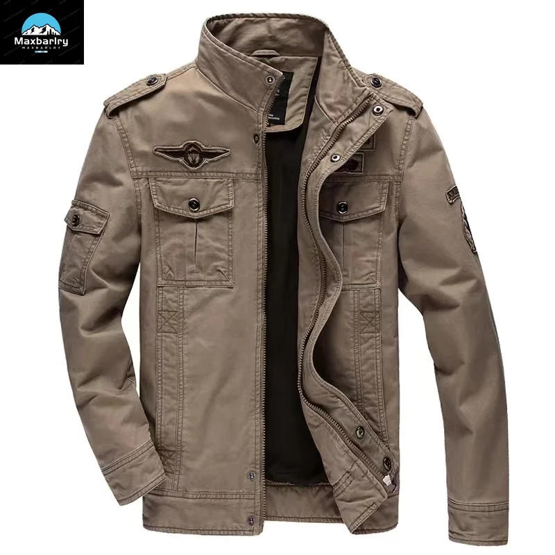 6XL Men\'s MA-1 Cargo Jacket Autumn Winter Cotton mountain Unload Motorcycle Jacket Field Hunting Cargo Coat Men\'s Loose