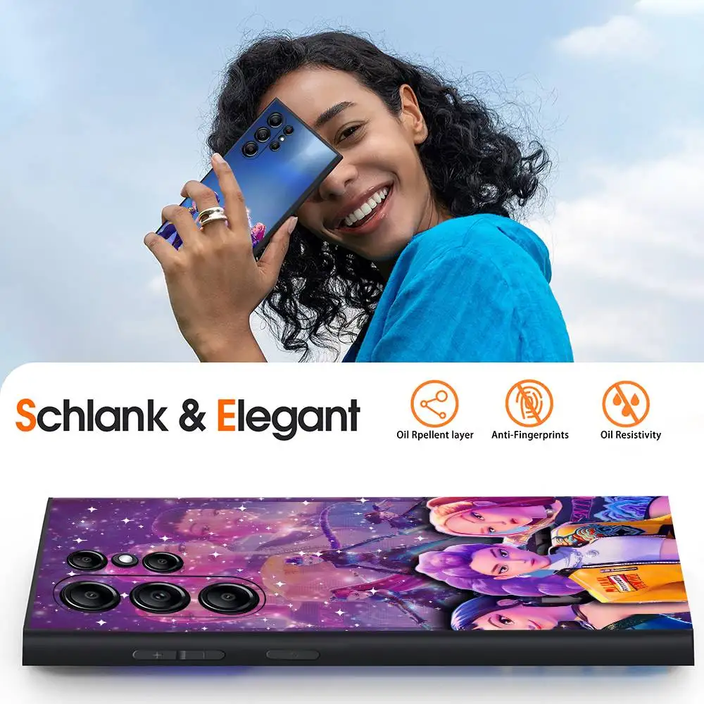 Anime kpop d-demon caçadores caso de telefone para samsung galaxy s25 s24 s23 s22 s21 s20 ultra plus fosco capa macia funda