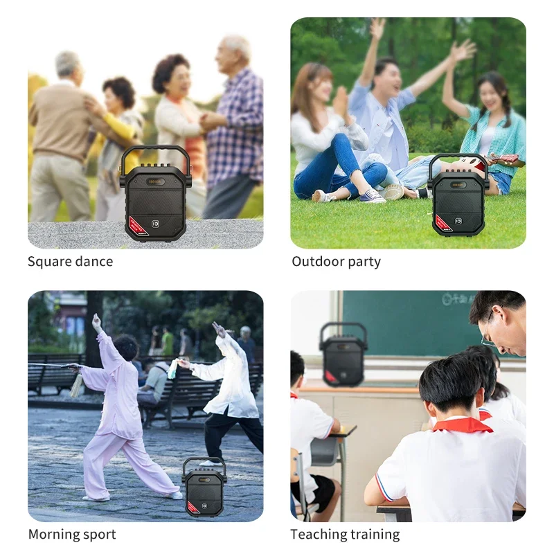 Original Shidu H9 Karaoke Fashion Style FM Bluetooth Boombox inalámbrico con micrófono inalámbrico