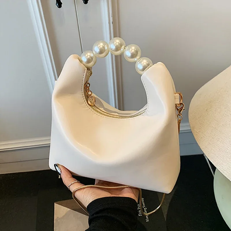 

French Beaded Banquet Bag Summer Women's Party One Shoulder Bags Elegant Fashion Chain Handbag Luxury Ladies Evening Pouch ﻿