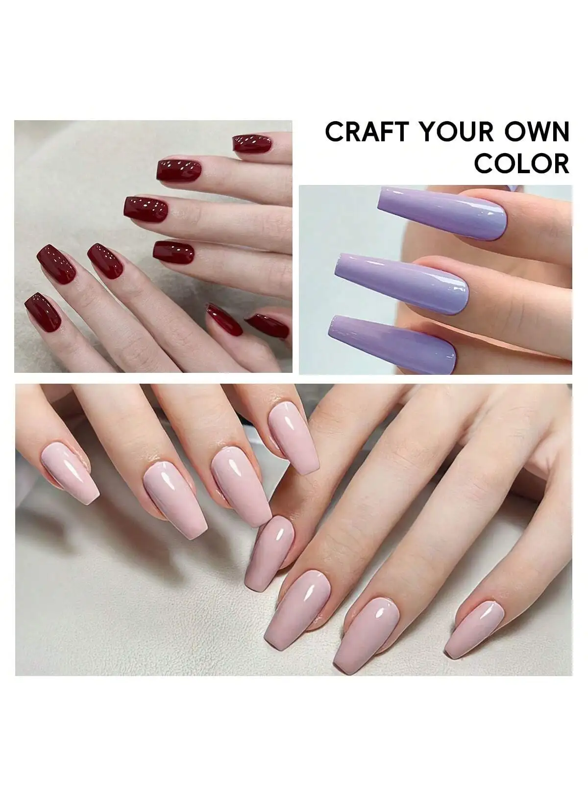 XEIJAYI 6pcs 15ml Blue Green Gel Nail Polish Series Pure Color Semi Permanent Nail Polish Set Kit Soak Off Uv Varnish Nail Art