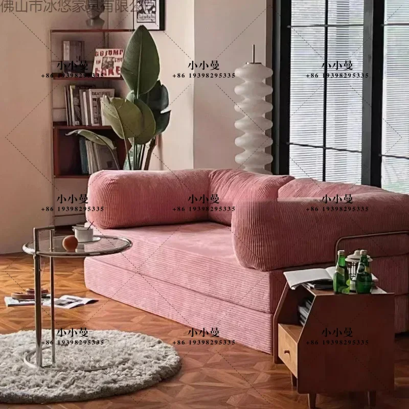 Compression sofa retro living room modern simple folding dual-purpose small apartment module sofa