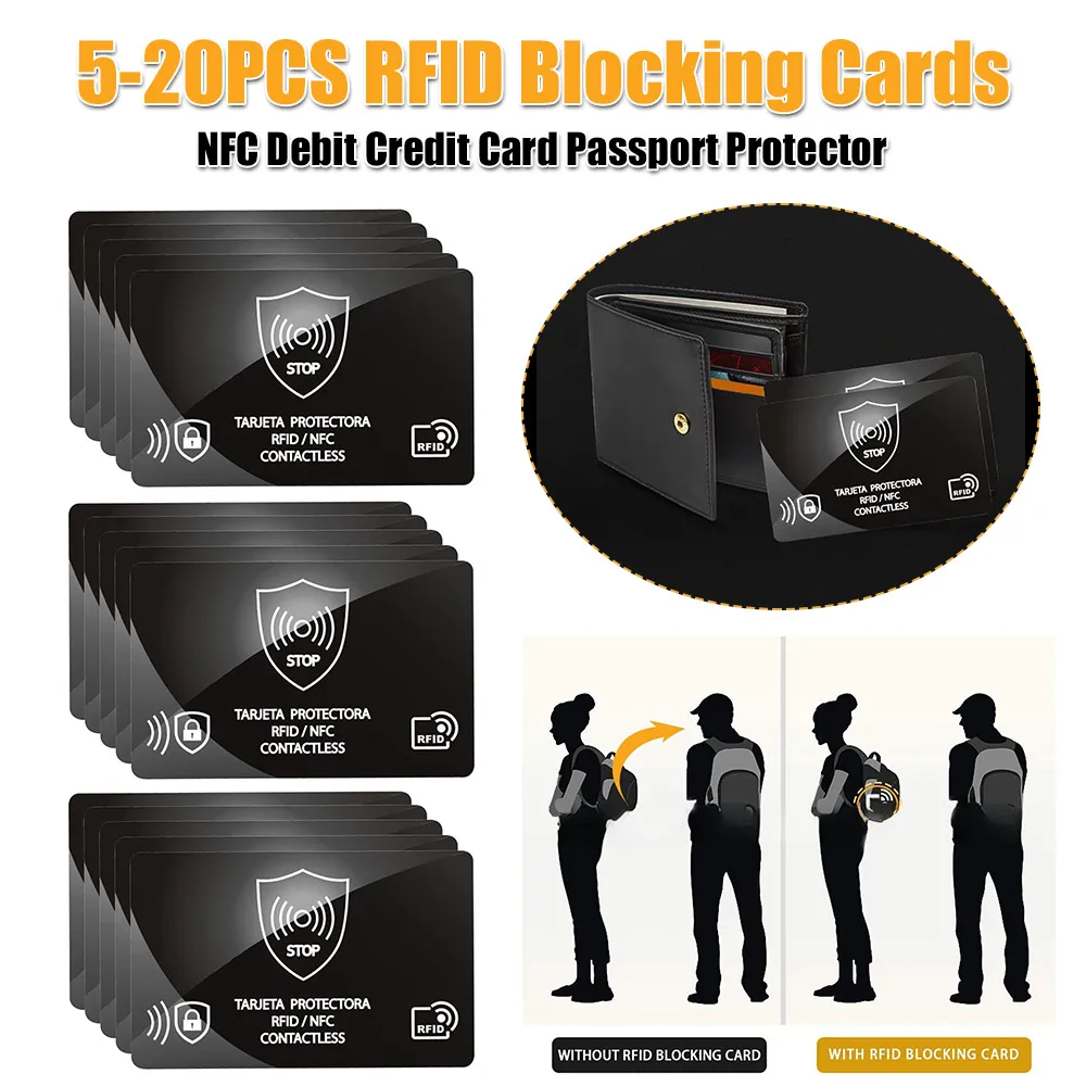 RFID Blocking Card One Card Protects Entire Wallet RFID Card Blocker Portable Credit Card Protector for Men & Women