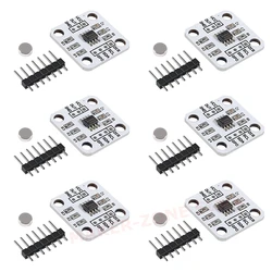 6pcs AS5600 Magnetic Encoder 12bit 3.3V High Precision Magnetic Induction Angle Measurement Sensor Module