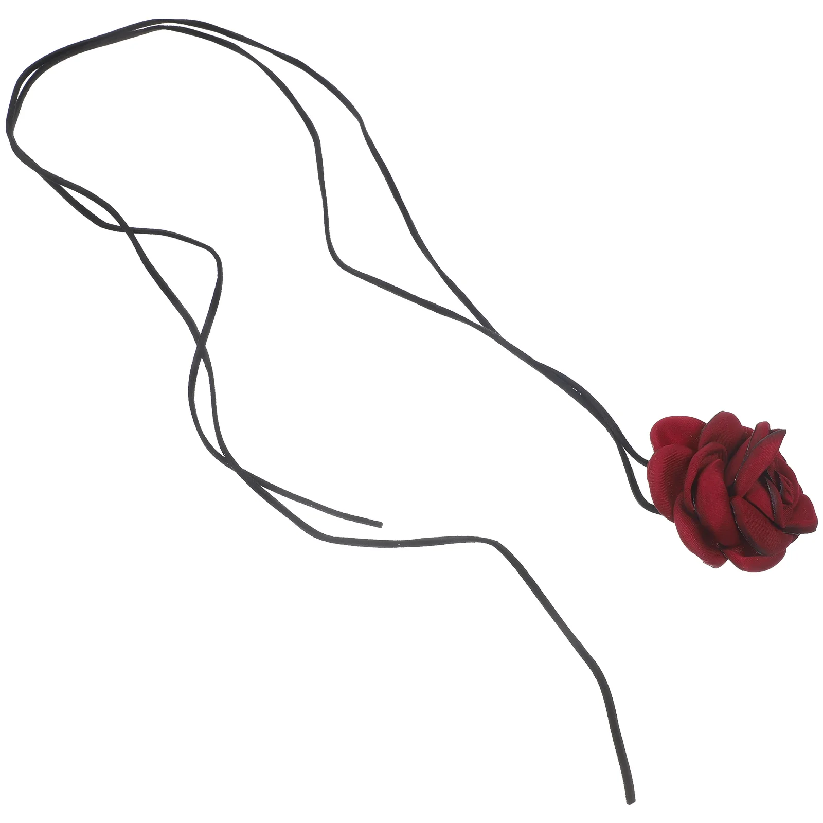 

Rose Necklace Anniversary Decor Personality Valentine's Day Choker Necklaces for Woman Velvet Exquisite Design Dinner Party