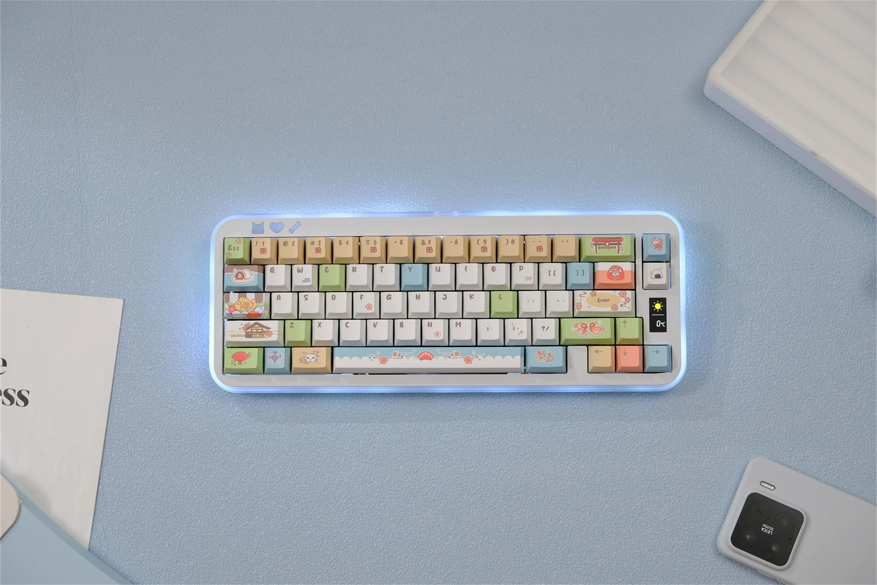 

Wafū Monogatari Keycaps 149 Keys PBT Material CHERRY Profile DYE-SUB For MX Switch Wooting Mechanical Keyboard ISO ANSI Layout
