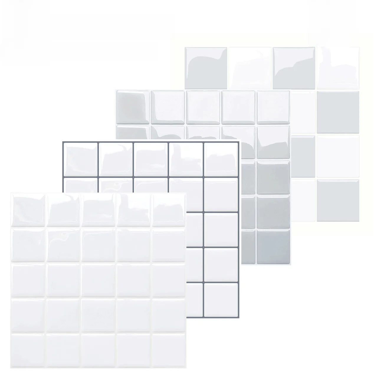 3D Wall Stickers Self Adhesive Ceramic Pattern Decorative Hexagonal ...