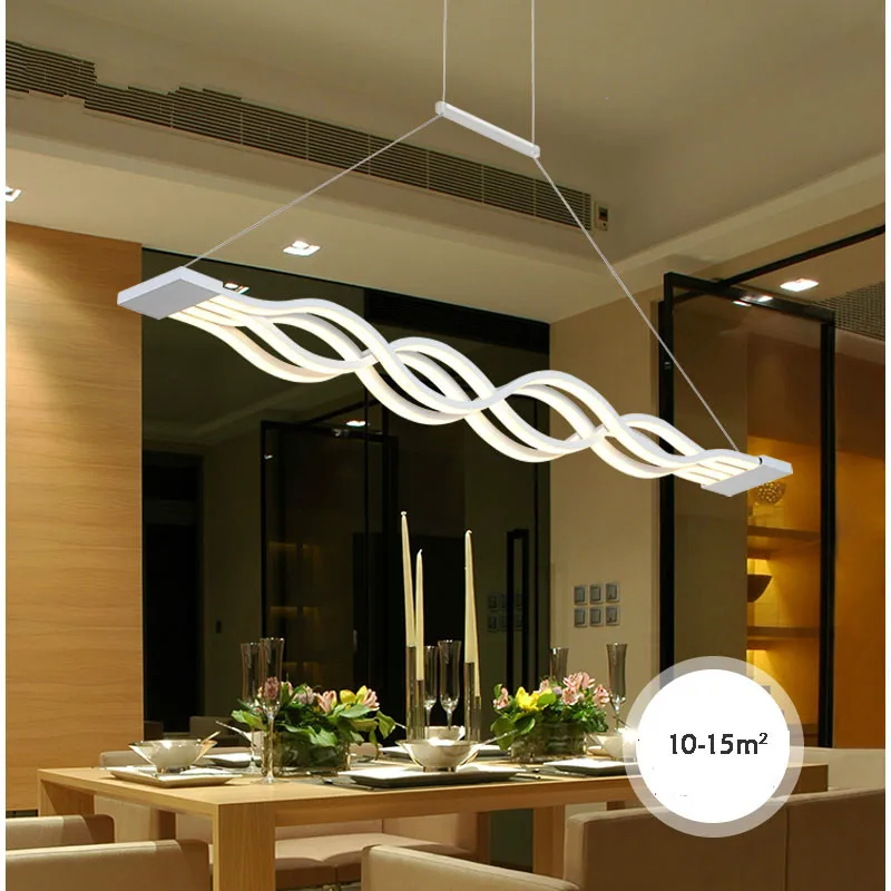 

Wave design Chandelier for dinning room Black White chandelier lights modern led lighting AC 85-260V 100CM 120CM