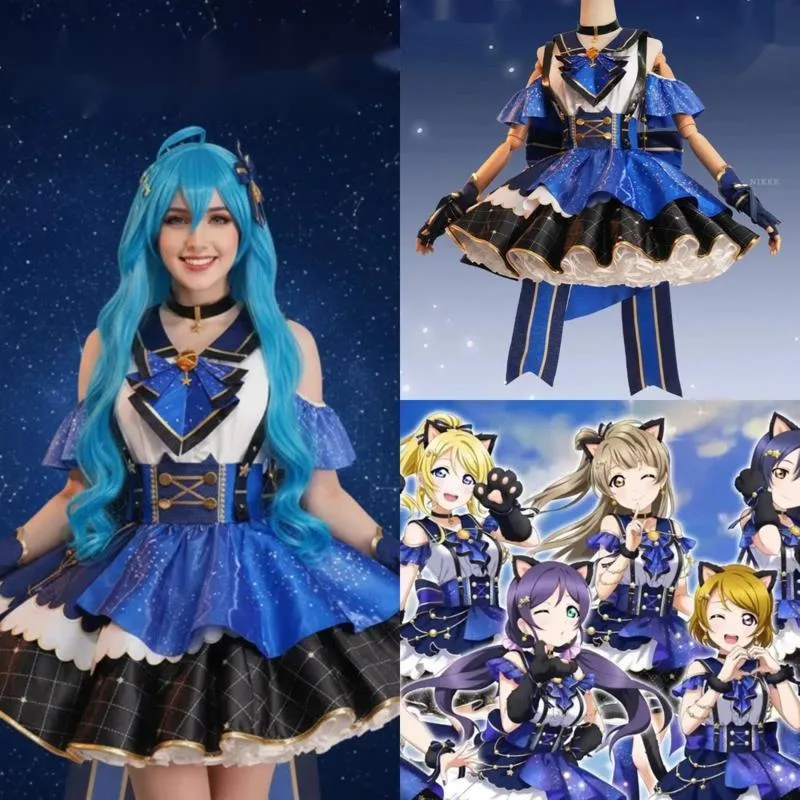 

Lolita Anime Cosplay Dresses Idol School Uniform Y2K Japanese Costume Cute Starry Sky Cat Dress Women Halloween Party Dresses