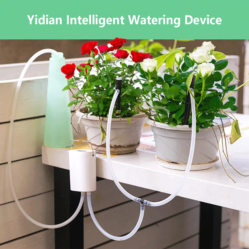 2/4/8 Head Drip Watering Pump Automatic Irrigation System Garden Watering Equipment Plant Sprinkler Controller Garden Tool