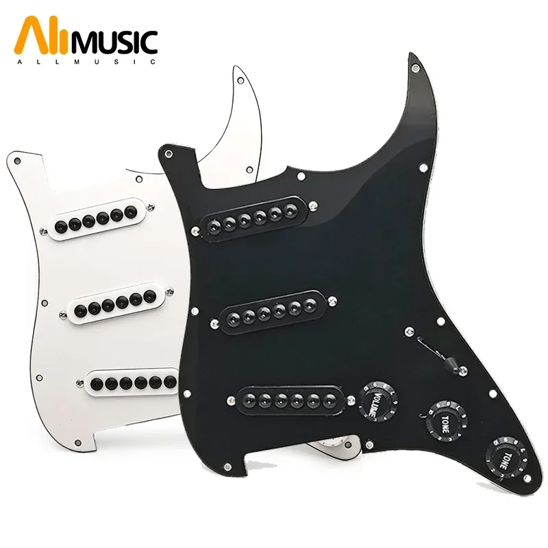 SSS Pickups Prewired ST Pickguard Big Screws Loaded Adjustable Electric Guitar Pickguard