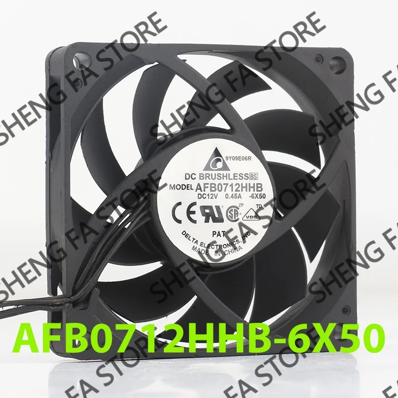 Cooling Fan AFB0712HHB-6X50 New Delta 5V 24V 48V DC 12V 0.45A AC EC 7015 70X70X15MM 7CM PWM Speed Control CPU Quiet Ball Bearing