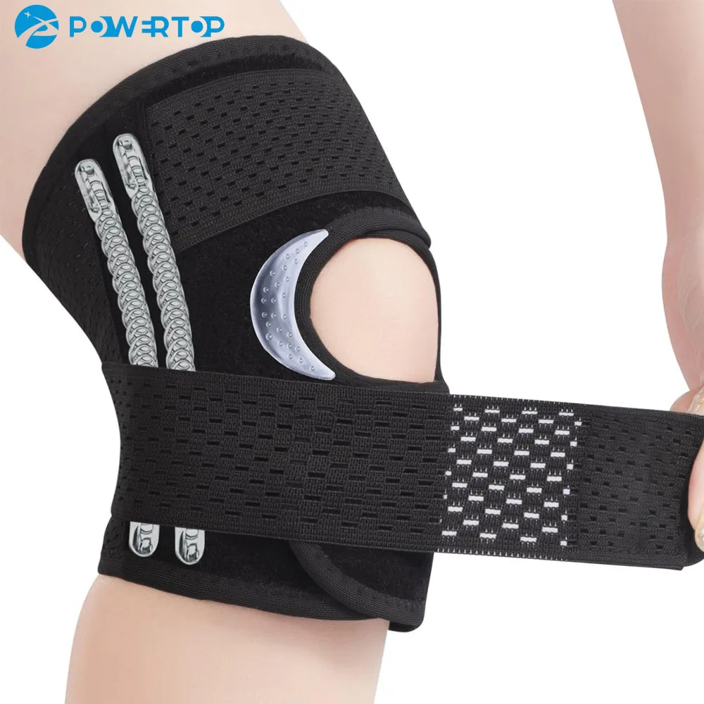 

Knee Brace with Side Stabilizers,Breathable Adjustable Knee Support for Meniscus Tear Knee Pain ACL Arthritis Injury Recovery