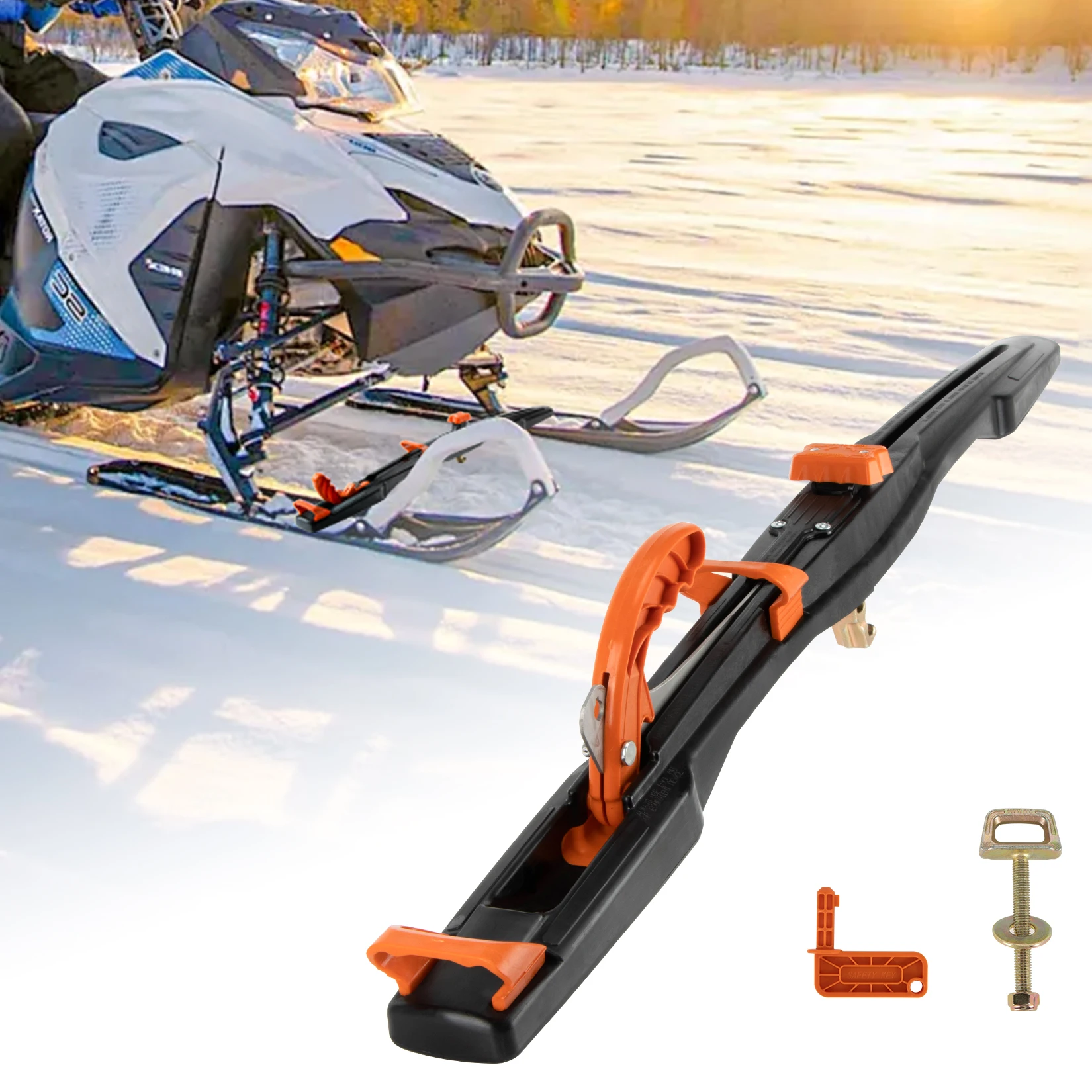Snowmobile Super Clamps - PSLER Ski Tie Down Bar Security Kit, Trailer Tie Down System 1000 SC-FRONT for Superclamp II