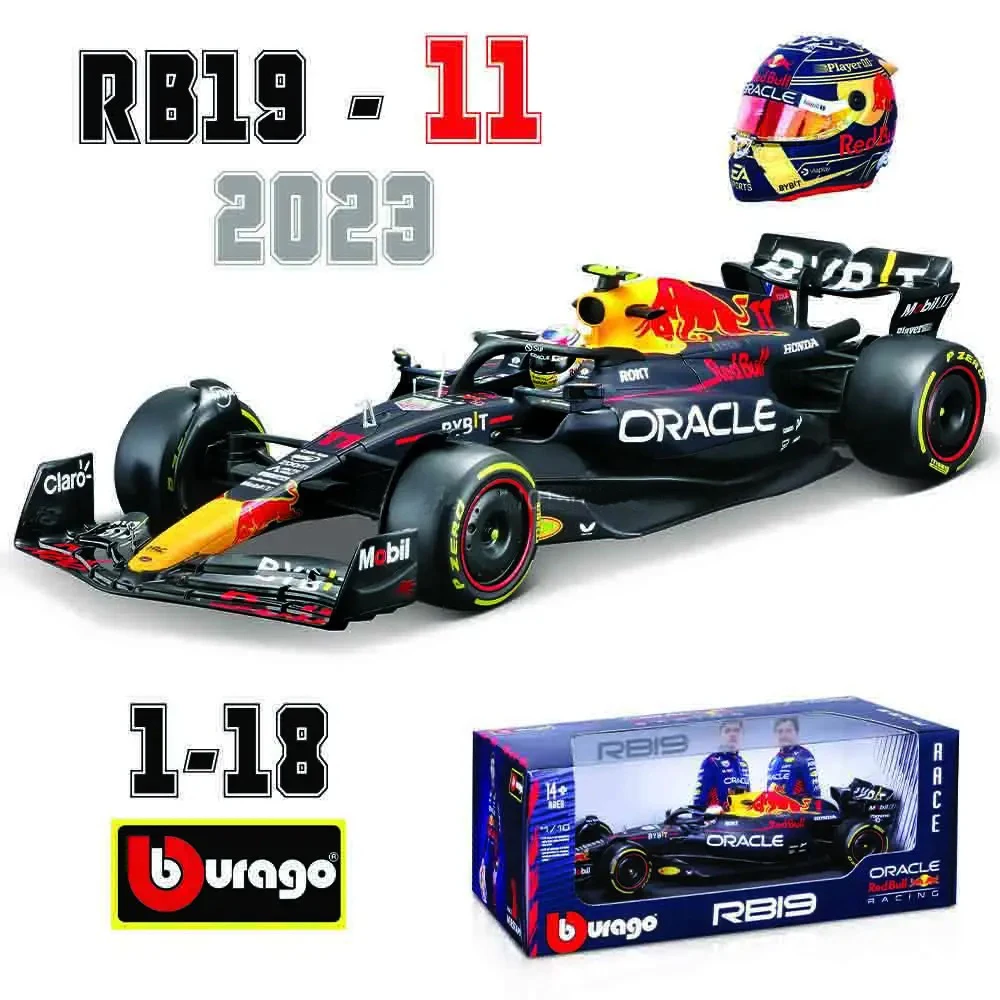 Bburago 1:18 Red Bull RB19 Las Vegas RB19 Miami Legering Miniatuur Diecast Modellen Formule 1 Auto Desktop Speelgoed Verjaardagscadeau