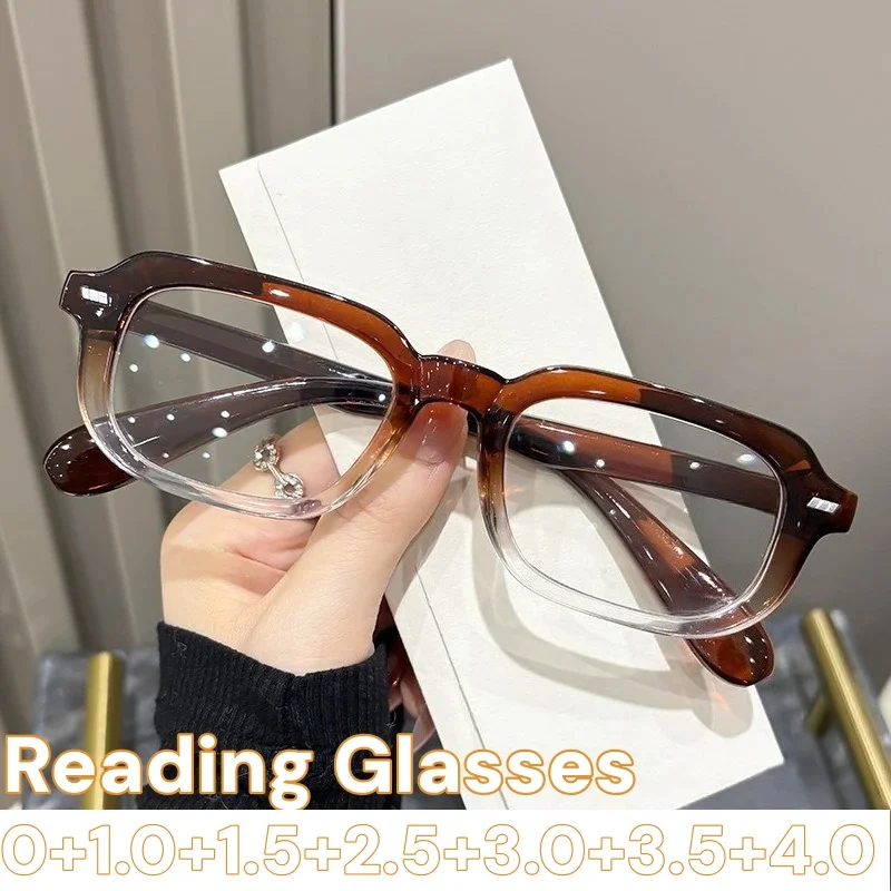 

New Design Square Frame Reading Glasses for Women Men Fashion Minimalist Presbyopic Glasses Anti Blue Light Farsighted Eyewear