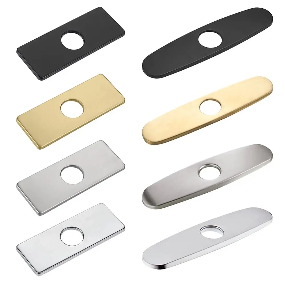 Steel Sink Base Tap Cover Deck Plate Faucet Plate Hole Cover Bathroom Faucet Escutcheon Plate Faucet Deck Plate