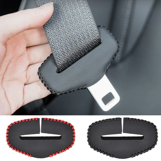 Leather Car Seat Belt Buckle Clip Protector Anti scratch Seatbelt Cover Padding Interior Button Case Safety Car Accessories Seat Belt Accessories