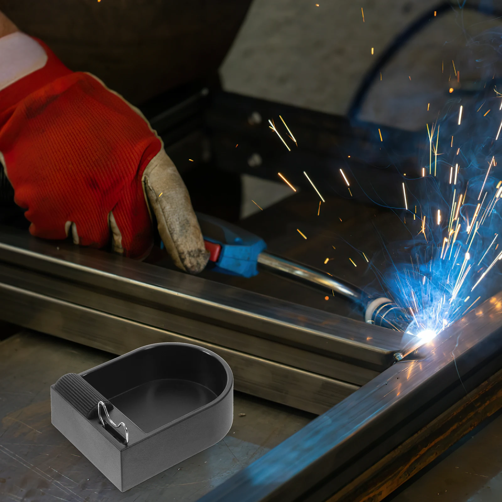 

Soldering Iron Storage Case Bakelite Solder Waste Box Heat Resistant Compact Organizer For Diy Electronics Repair