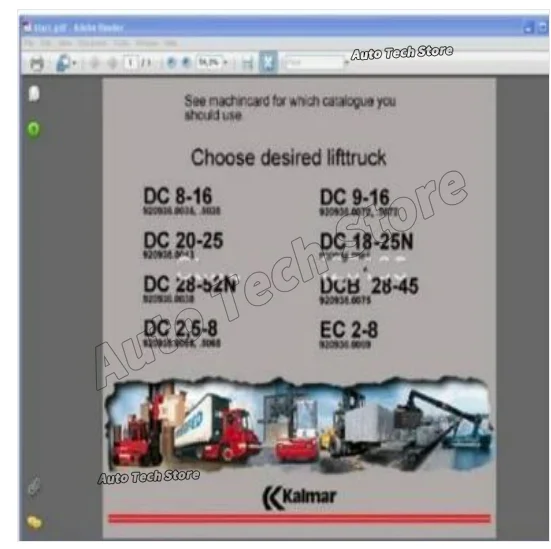 

For Kalmar ForkLift Parts Repair Service Manual for Kalmar Lift Trucks Diagnostic Tool Automobiles Car Diagnostic Tools Software