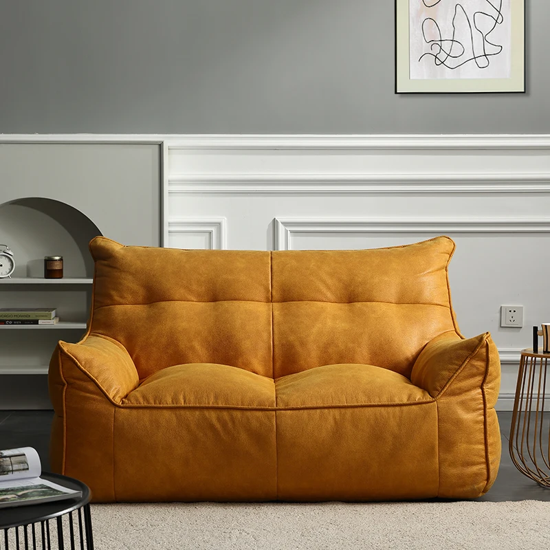 Conjunto de sofás de estilo nórdico para decoración del hogar, cómodos Puffs para dormitorio, grandes y acogedores, modernos