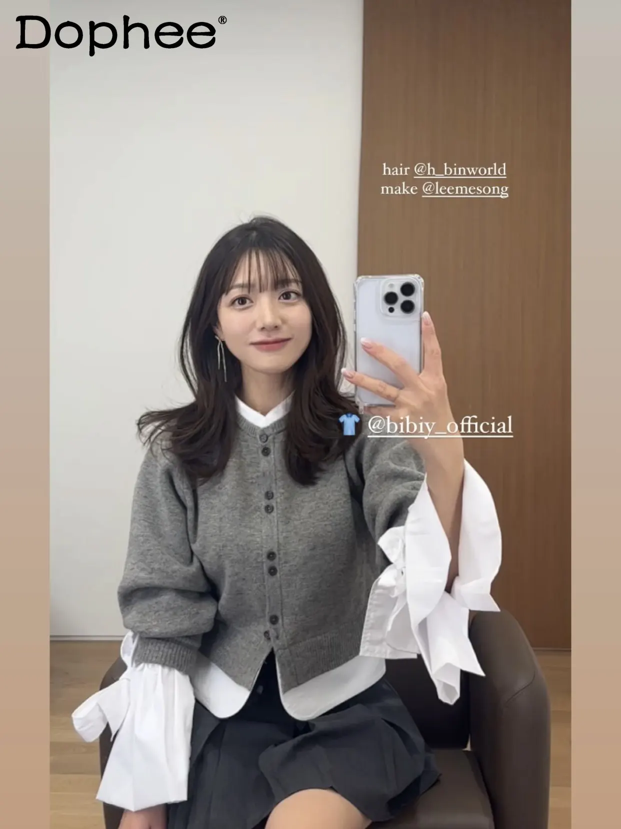 

Japanese Style Spring Bowknot Puff Sleeve Fake Two-Piece Knitted Top 2026 New Sweet Girl Daily Casual Commuting Top