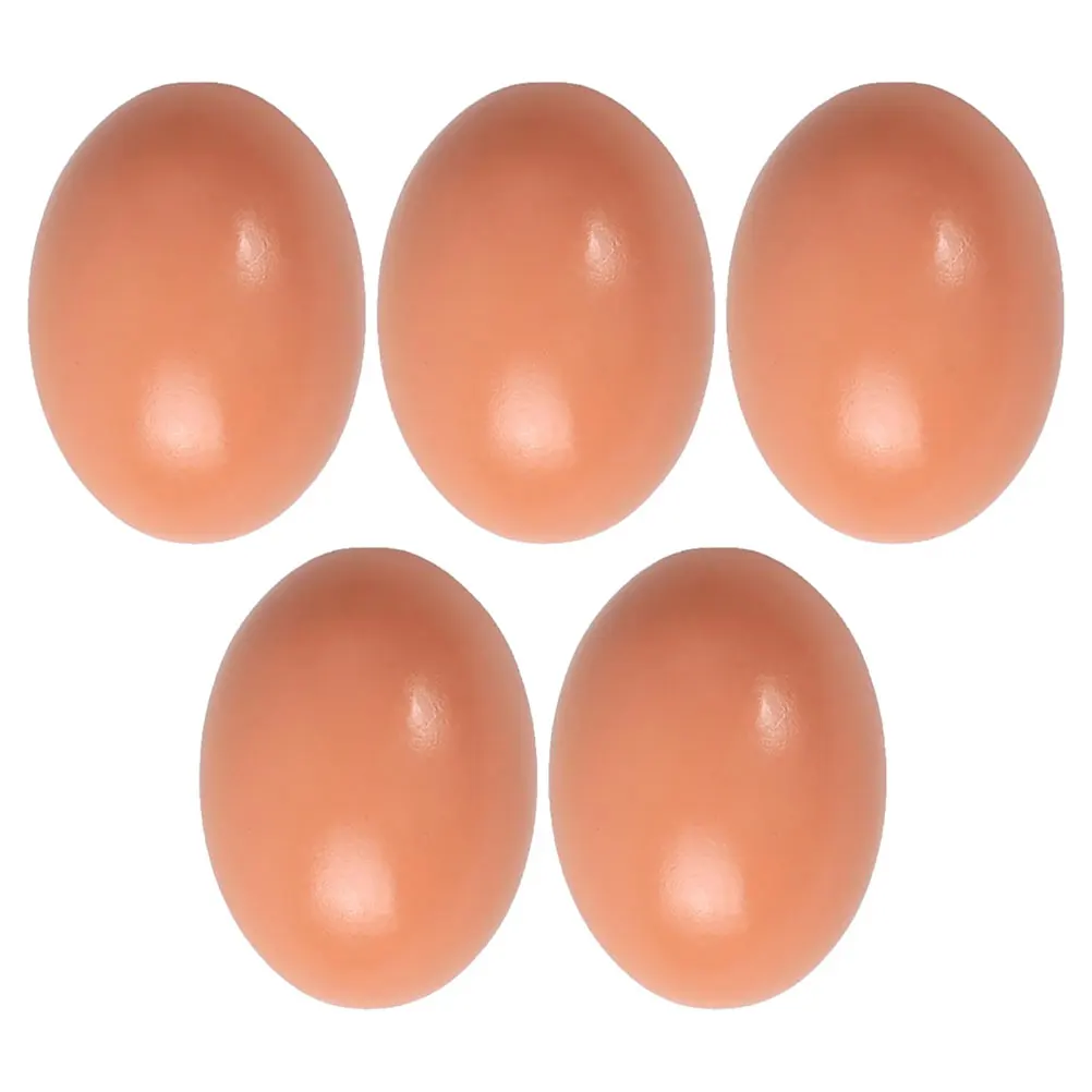 

5Pcs Simulation Eggs High Simulation Realistic Wooden Fake Eggs for DIY Craft Easter Decoration Party Decor Creative