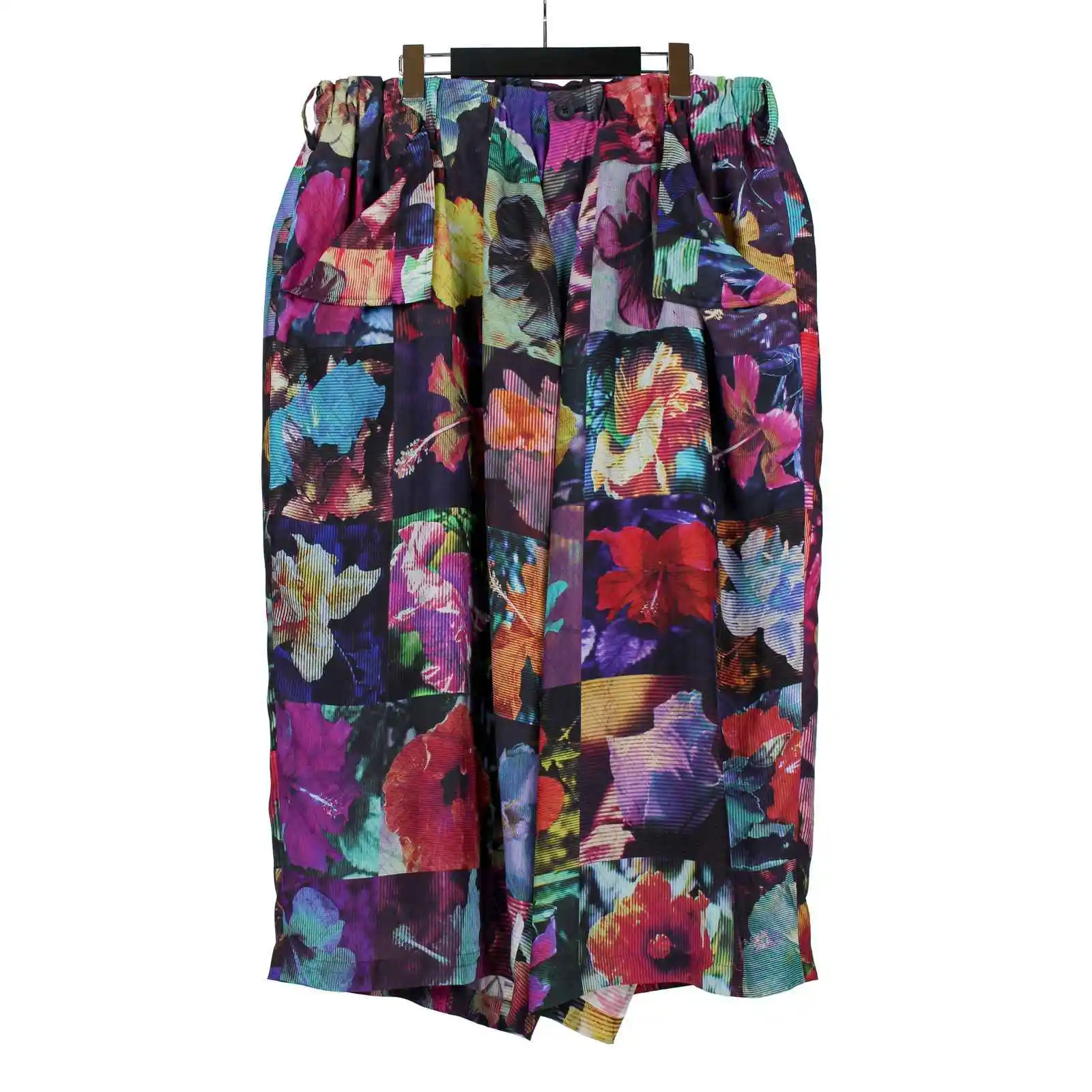 

TOP-YAMAMOTO Japanese original design dark and niche silk loose large-flowered casual pants