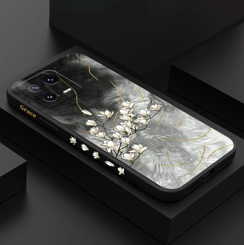 Tinsel Flower Phone Case For Xiaomi Mi 15 14 13 13T 12 12X 12T 12S 11 11T Ultra 10 10T 9 9T 9SE Pro Lite Liquid Silicone Cover