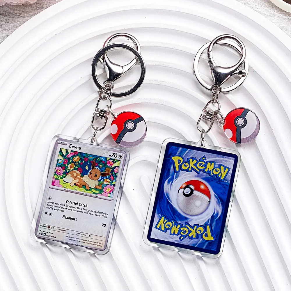 Pokémon Characters Pikachu Bulbasaur Jigglypuff Acrylic Keychain Bag Charms Accessories Backpack Pendant Key Holder Friend Gifts image 3