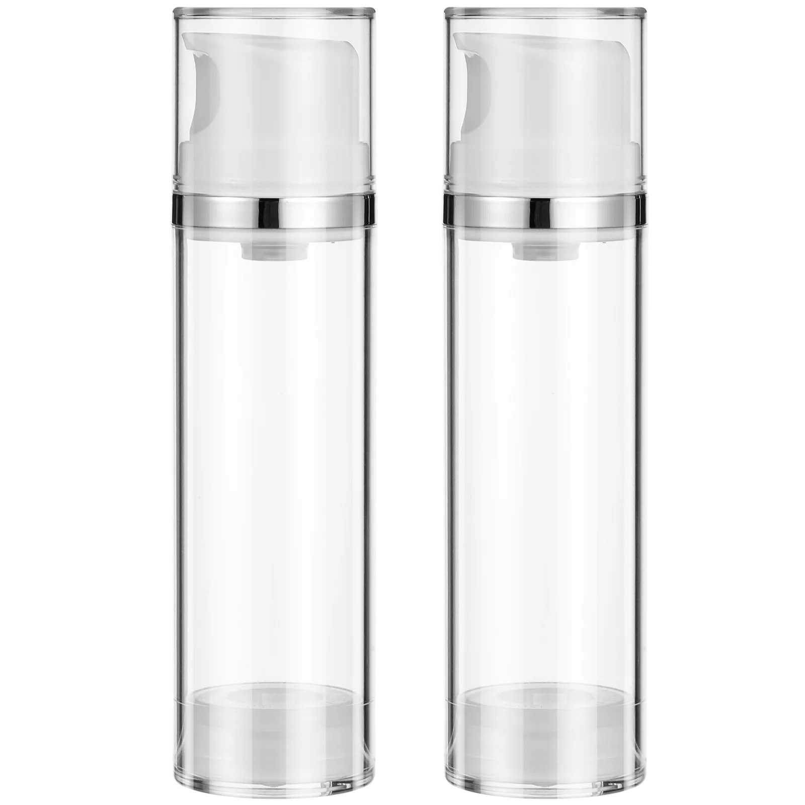 

2pcs Airless Pump Refillable Travel Lotion Container Empty Cream Bottle Vacuum Dispenser Portable Pressing Type Sub