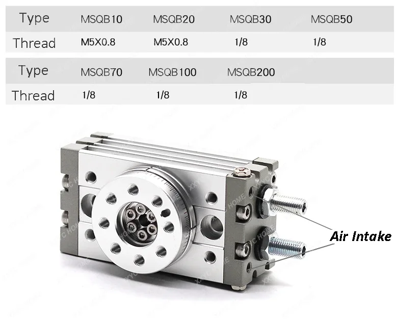 Pneumatic Rotary Cylinder Smc MSQB Adjustable Cylinder Rotary 0-190 Degrees MSQB10A MSQB20A MSQB30A MSQB50A MSQB20R MSQB30R