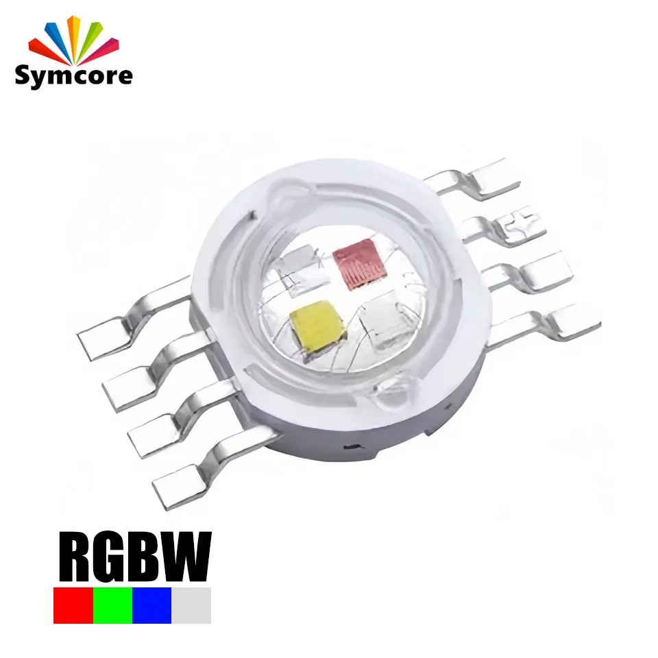 

10-100pcs High Power 12W 8Pins Four In One RGBW LED Chip Red Green Blue White Dance Lamp LED Stage Light Full Color Light Beads