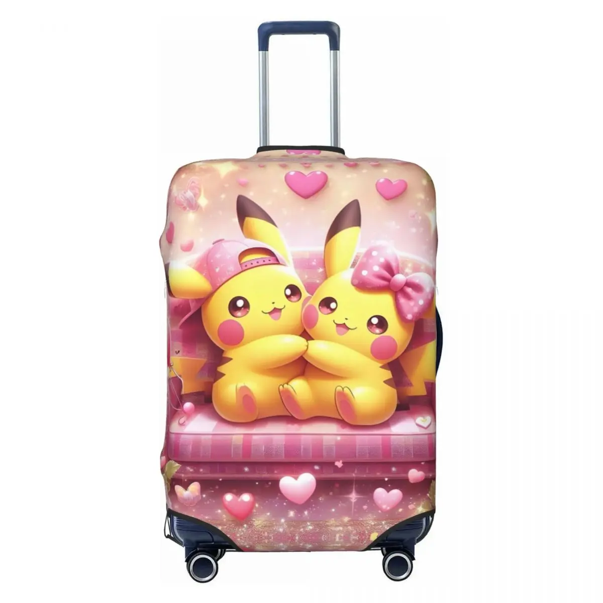 

Забавный чехол для чемодана с аниме-персонажами B-Bikachues, защитный чехол для багажа, для чемоданов 18-32 дюйма