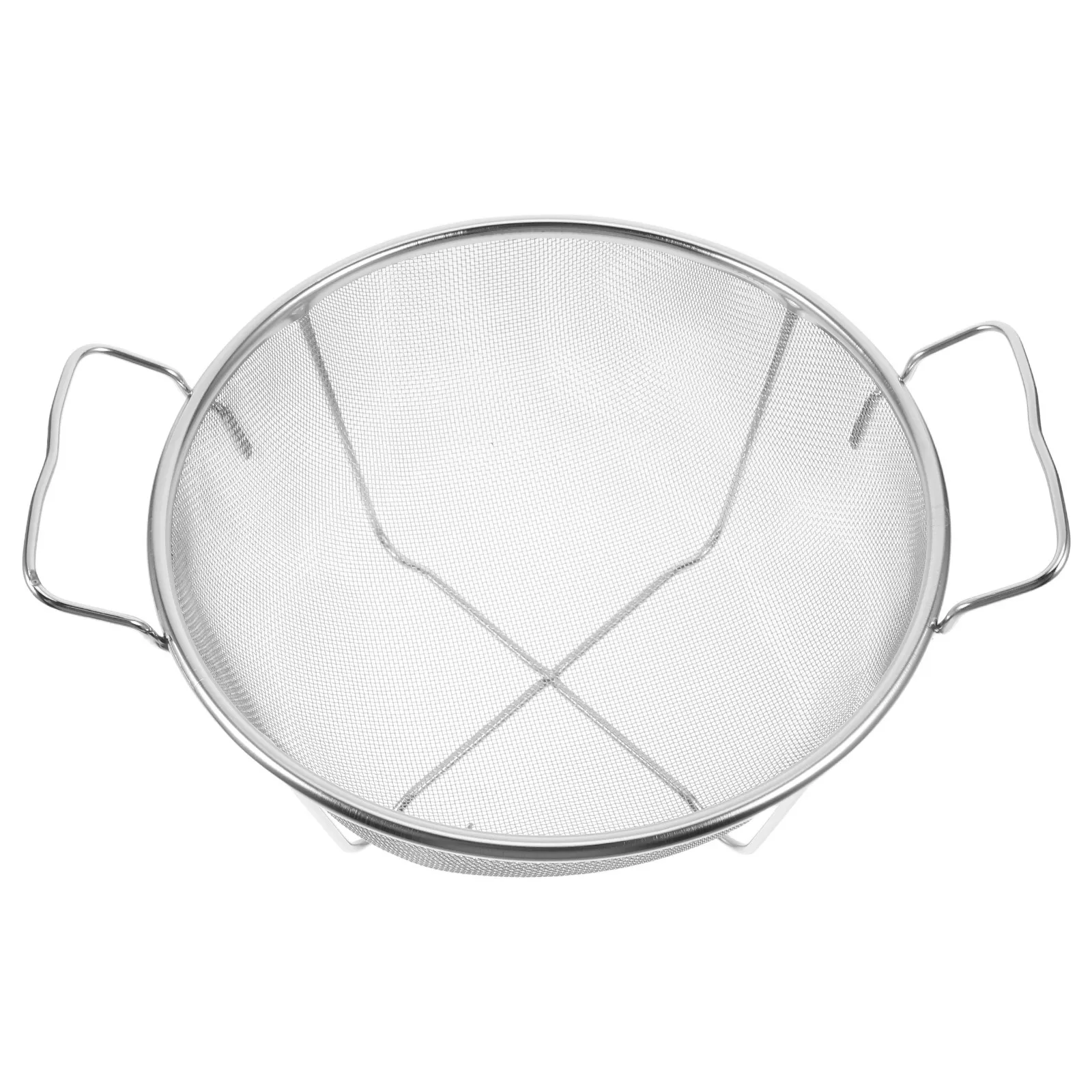 

Stainless Steel Colander Fine Mesh Strainer For Rice Washing Draining Pasta Fruits Vegetables Kitchen Use Handheld Metal