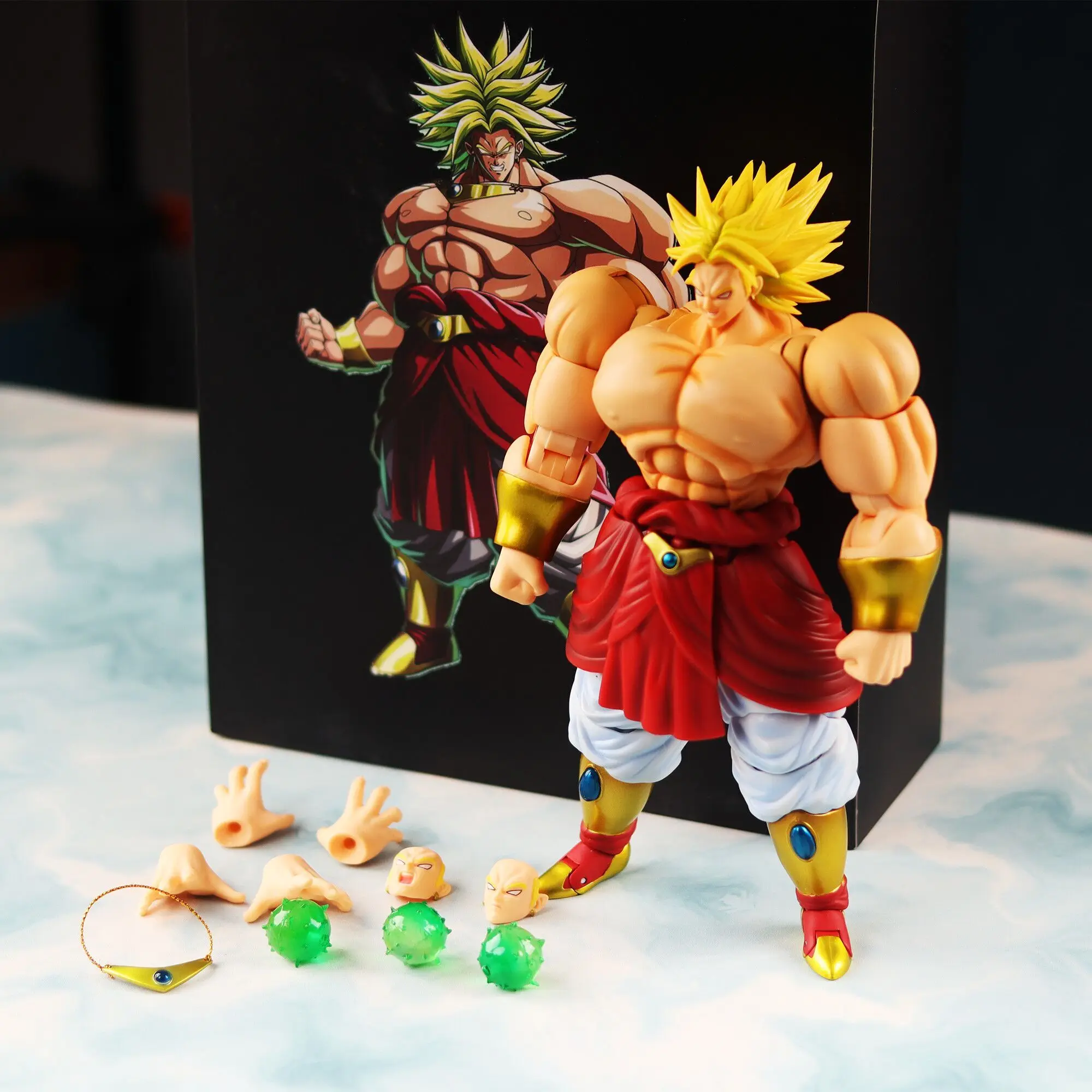 AAS Demoniacal Fit Dragon Ball Anime Figure Saiyan Broly Action Figure PVC Statue Collectible Model Desk Decoration Toy Gift