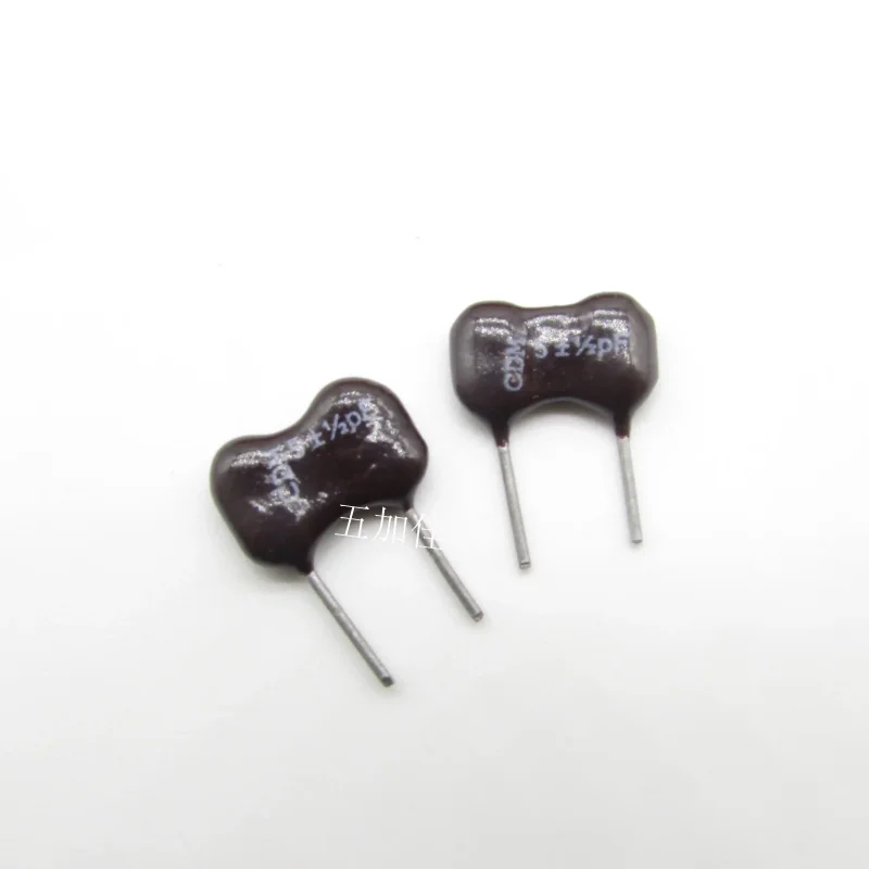 10-100 peças 500V5PF CDA15CD050DO3 0.5% CDM capacitor de mica de prata importado para áudio de alta fidelidade, distância entre pinos 6mm
